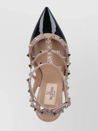 Valentino Pointed Toe Strappy Studded High Heel Pumps