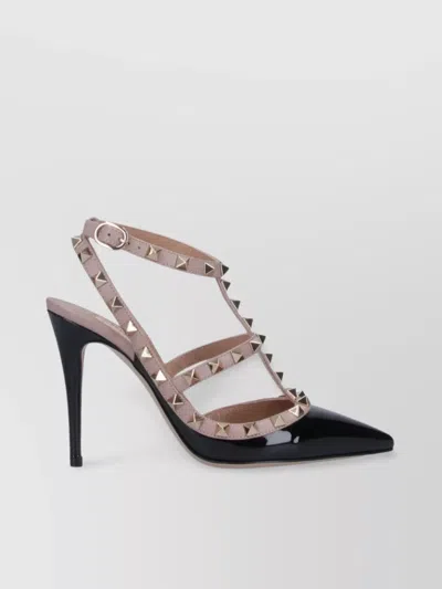 Valentino Pointed Toe Strappy Studded High Heel Pumps