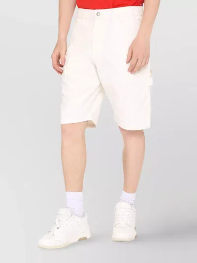 Dickies Cotton Duck Shorts With Multiple Pockets In White