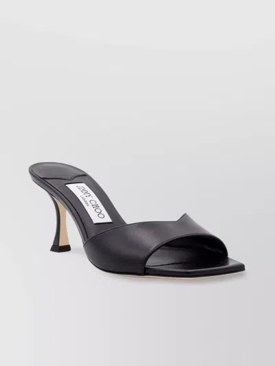 Jimmy Choo Women Skye 70 Leather Heel Sandals In Black
