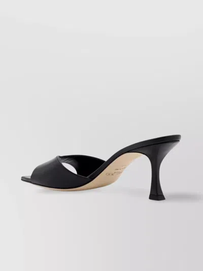 Jimmy Choo Women Skye 70 Leather Heel Sandals In Black