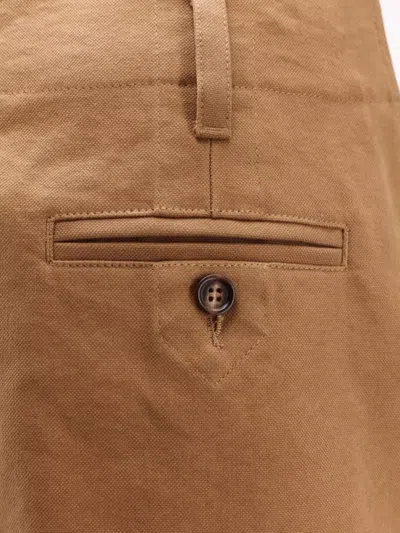 Chloé High Waist Canvas Shorts With Back Pockets