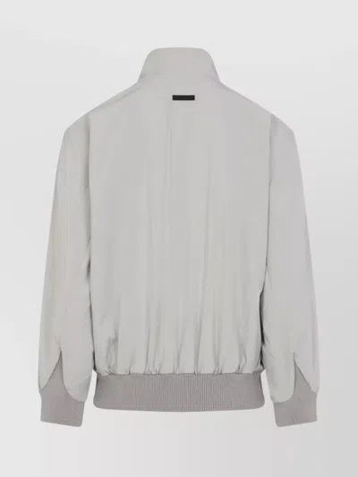 Fear Of God Cement Grey High Neck Track Jacket In Gray