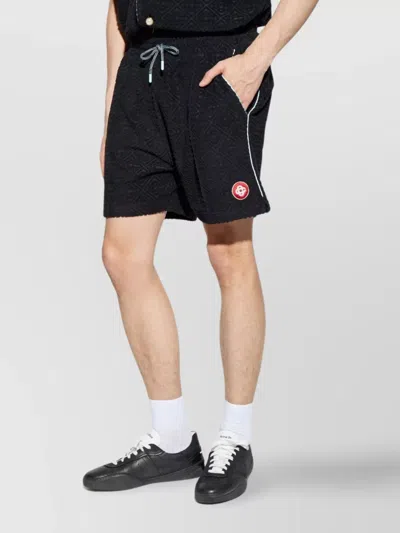Casablanca Tailored Shorts Textured Fabric In Black