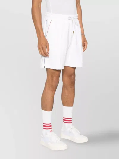 Casablanca Waistband Shorts With Pockets And Textured Fabric In White
