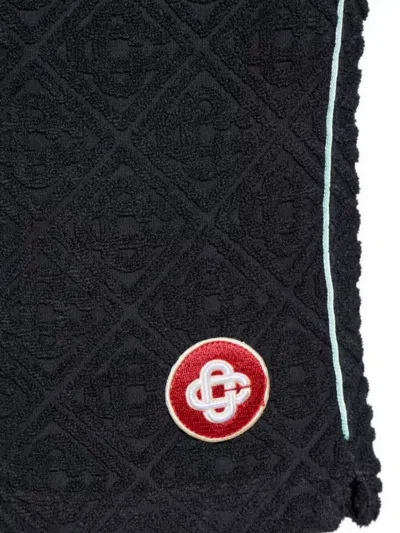 Casablanca Tailored Shorts Textured Fabric In Black