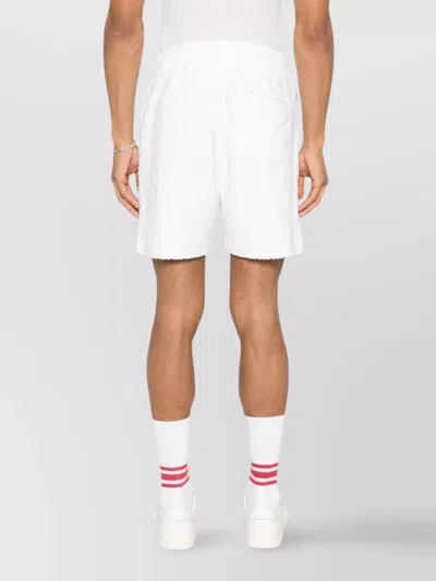 Casablanca Waistband Shorts With Pockets And Textured Fabric In White