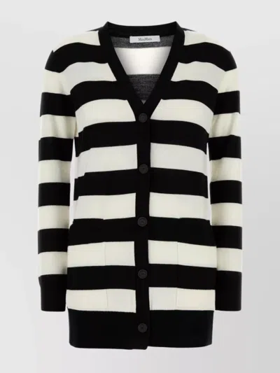 Max Mara Knitwear With Striped Pattern And V-neckline