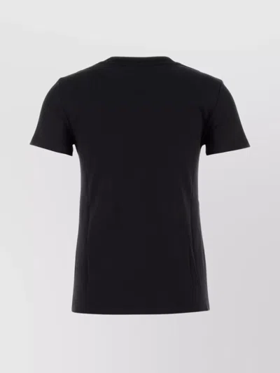 Max Mara Papaia Logo Cotton T-shirt In Black