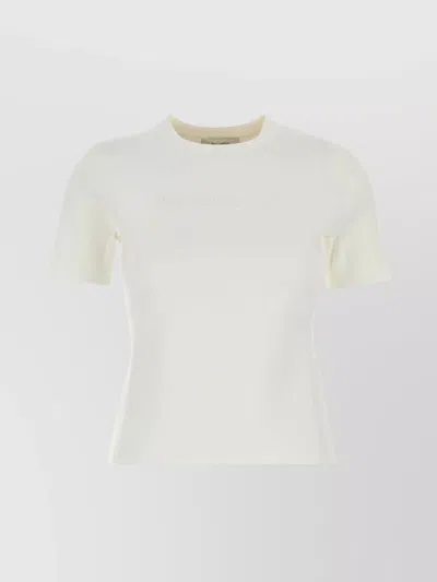 Max Mara Ivory Stretch Viscose Blend T-shirt