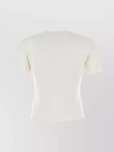 Max Mara Ivory Stretch Viscose Blend T-shirt