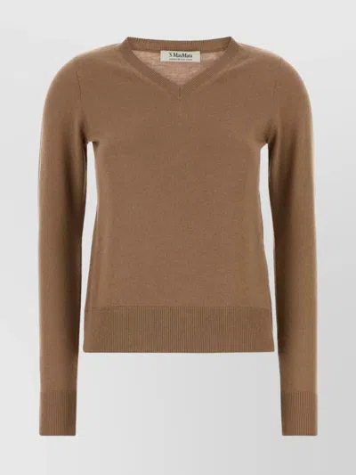 's Max Mara V-neck Wool Sweater Long Sleeves