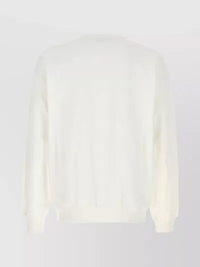 Gucci Cotton Crew Neck Sweatshirt In White