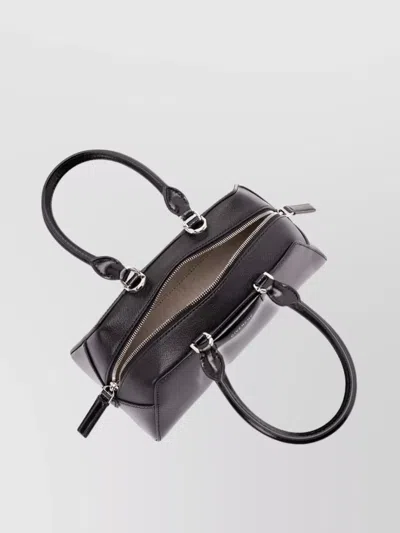 Givenchy Structured Black Handbag With Glossy Finish And Versatile Straps