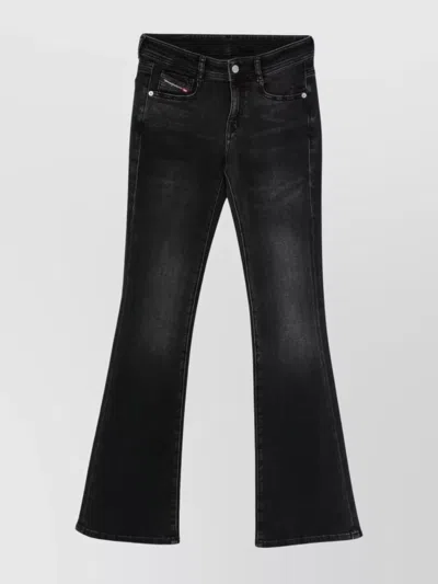 Diesel Straight Leg Trousers Flared Hem