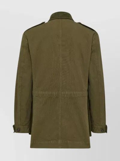 Dsquared2 Utility Jacket With Epaulettes And Pockets In Green