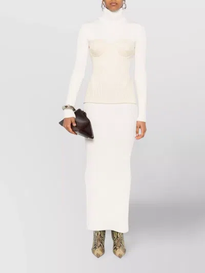 Jean Paul Gaultier Ribbed-knit Wool-blend Maxi Dress