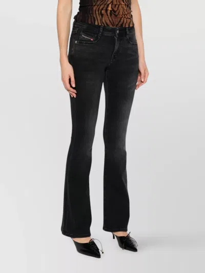 Diesel Straight Leg Trousers Flared Hem