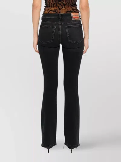 Diesel Straight Leg Trousers Flared Hem