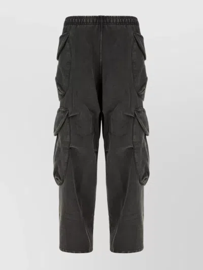Entire Studios Cargo Style Cotton Joggers With Elastic Waistband In Animal Print