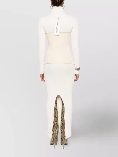 Jean Paul Gaultier Ribbed-knit Wool-blend Maxi Dress