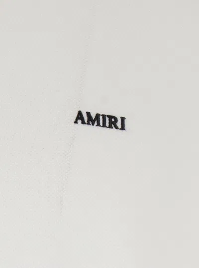 Amiri Cotton Polo Shirt In White