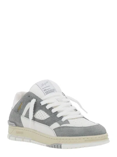 Axel Arigato 'area Lo' Grey Low Top Sneakers With Logo Patch On The Tongue And Chunky Sole In Gray