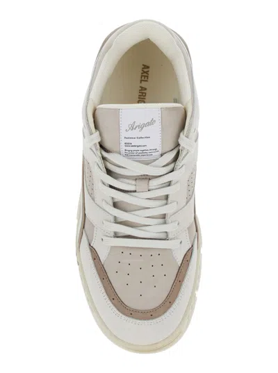 Axel Arigato Area Lo Beige Low Top Sneakers With Logo Patch On The Tongue And Chunky Sole In Leather Man In Neutral