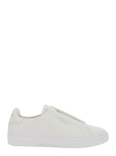 Axel Arigato Dice Laceless White Low Top Slip-on Sneakers In Suede Man In White
