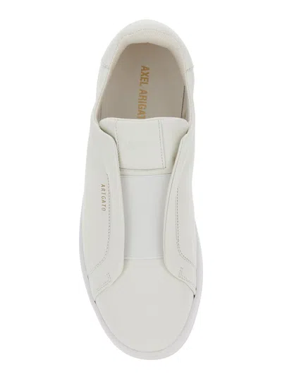 Axel Arigato Dice Laceless White Low Top Slip-on Sneakers In Suede Man In White