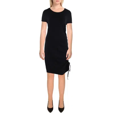 Bb Dakota Womens Ruched Rayon T-shirt Dress In Black