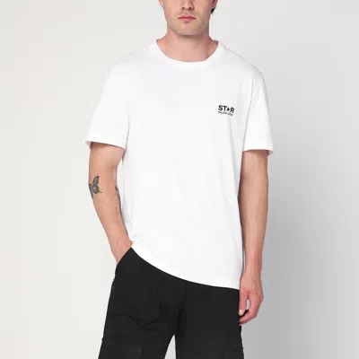 Golden Goose White Cotton T-shirt With Logo