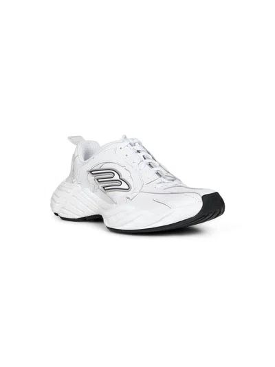 Balenciaga White Cowskin And Polyester Monday Shoe Sneakers In White