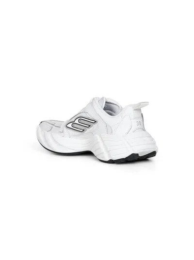 Balenciaga White Cowskin And Polyester Monday Shoe Sneakers In White
