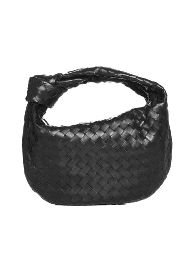 Bottega Veneta Teen Jodie Intrecciato Leather Hobo In Fire Nero