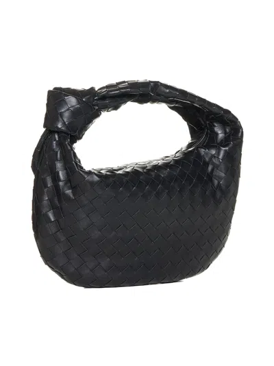 Bottega Veneta Teen Jodie Intrecciato Leather Hobo In Fire Nero