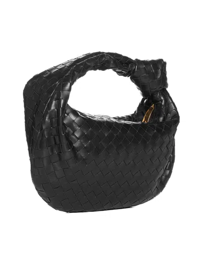 Bottega Veneta Teen Jodie Intrecciato Leather Hobo In Fire Nero