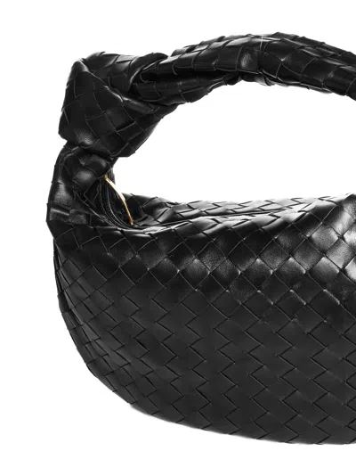 Bottega Veneta Teen Jodie Intrecciato Leather Hobo In Fire Nero