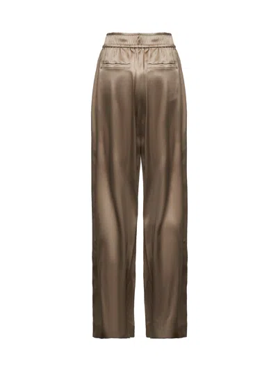 Brunello Cucinelli High Waisted Trousers In Brown