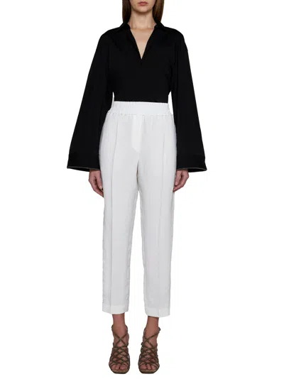 Brunello Cucinelli Women Viscose And Linen Trousers