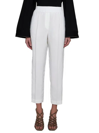 Brunello Cucinelli Women Viscose And Linen Trousers