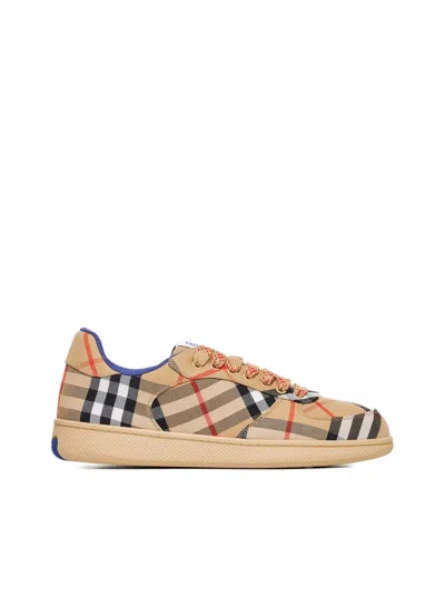 Burberry Checkered Low-top Padded Collar Sneakers