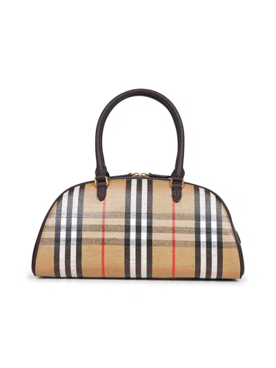 Burberry Beige Highlands Bowling Bag In Multi