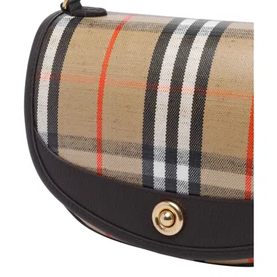 Burberry Check Motif Crossbody Handbag With Removable Strap