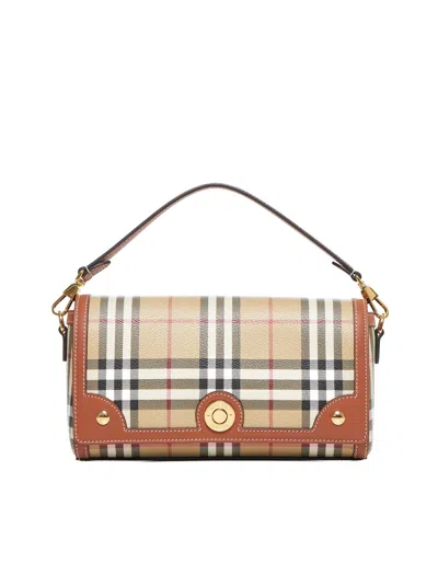 Burberry Women Note Check Canvas Small Bag