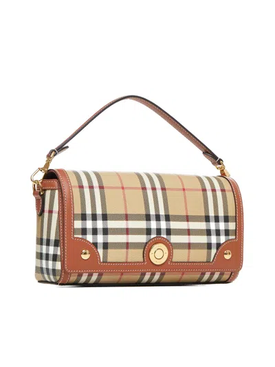 Burberry Women Note Check Canvas Small Bag
