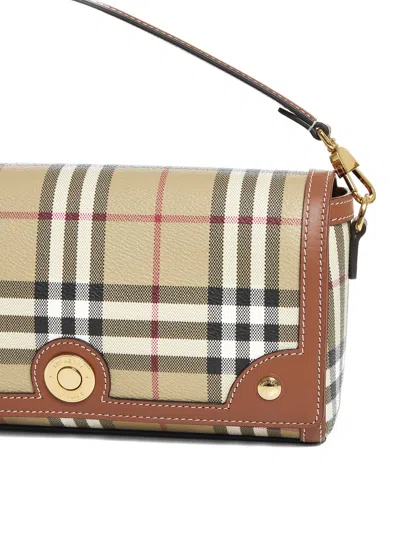 Burberry Women Note Check Canvas Small Bag