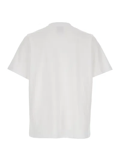 Casablanca White Crewneck T-shirt With Logo On The Front In White