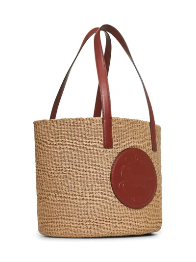 Chloé Women Beige Horse Medal Large Basket Bag