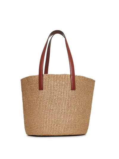 Chloé Women Beige Horse Medal Large Basket Bag